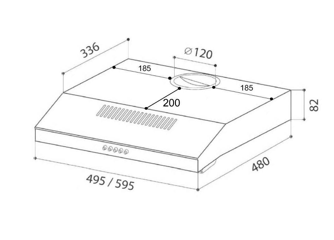 8164377 Вытяжка подвесная LEX S 500 серебристый STDN-0097413 - Вид №8