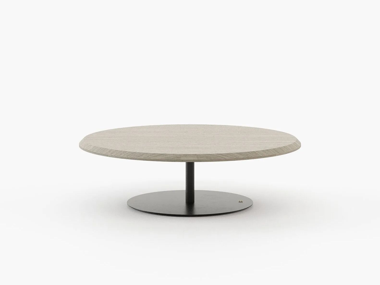 Деревянный круглый низкий журнальный столик Laskasas Origin ARCH-00019930 - Вид №1