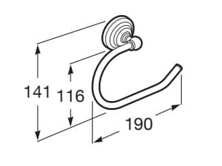 Металлический держатель рулона Roca Carmen ARCH-00004496 - Вид №1