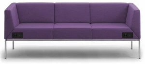 Leyform Огнестойкий 3-местный диван из шерсти с разъемом USB Kos 52210