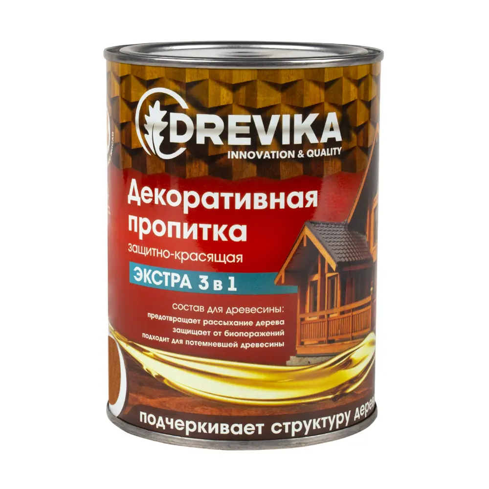 91095684 Пропитка древесины DREVIKA ЭКСТРА 3 В 1 3512 груша 0.8 л STLM-0481917