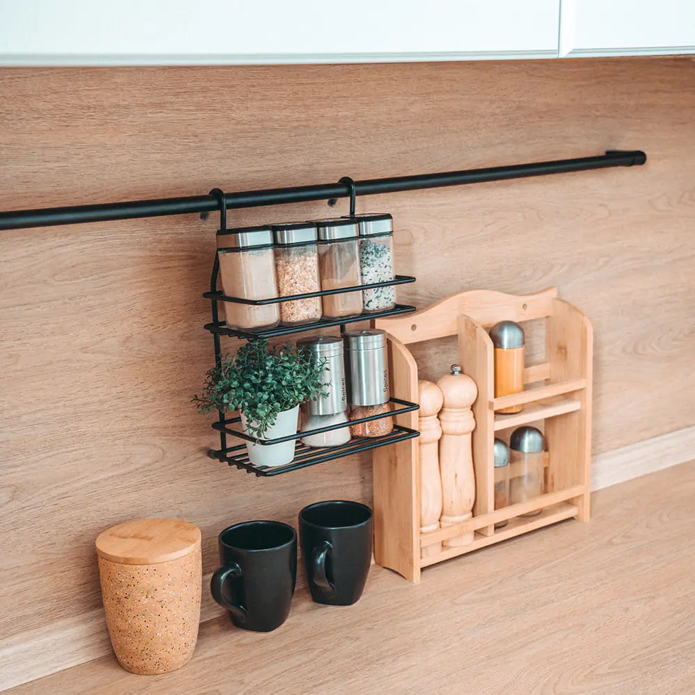 Двухъярусная полка Lemax для рейлинга - компактное хранение на кухне 87972042 STLM-0885944 - Вид №3