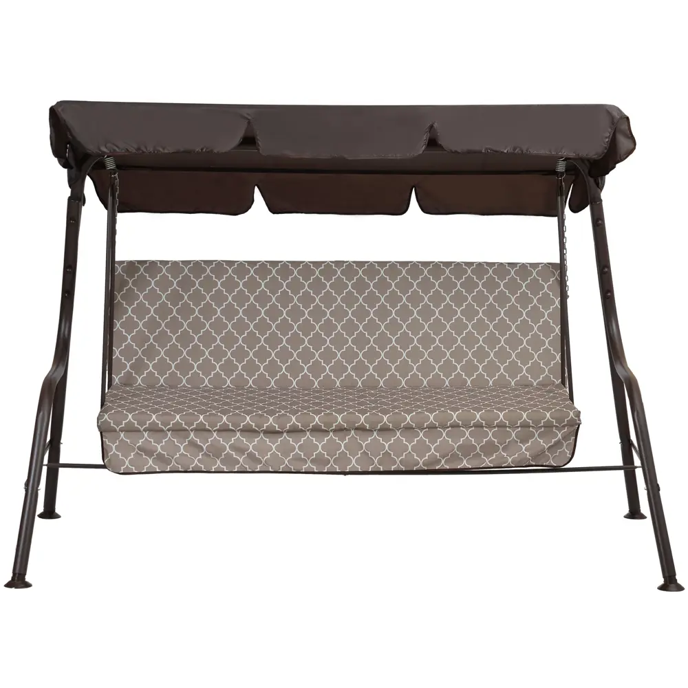 Качели садовые Naterial Порто 3-х местные до 210 кг коричневый/бежевый STLM-2007126 - Вид №2