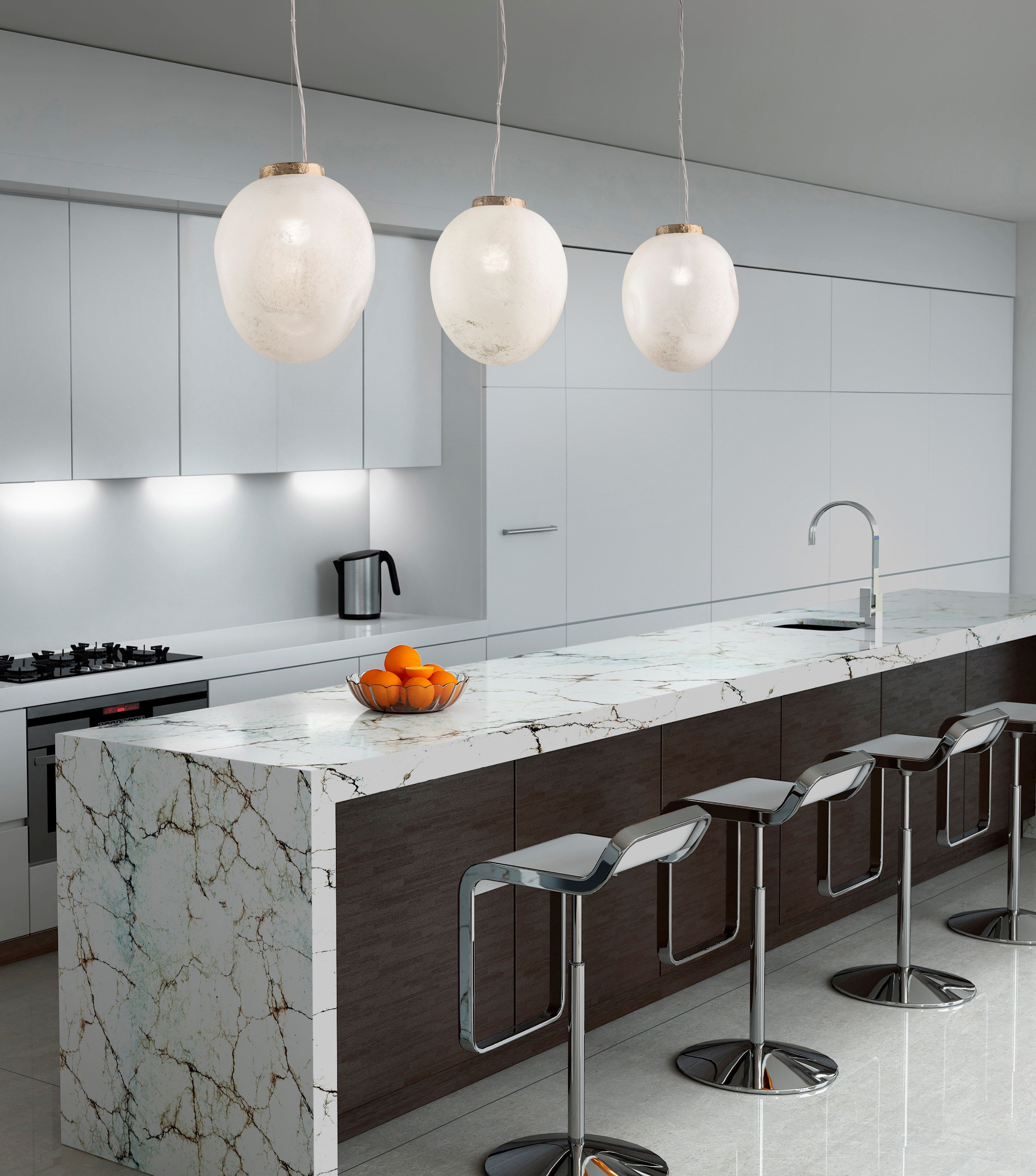 Подвесной светильник из дутого стекла и металла Patrizia Volpato Камень ARCH-00103808 - Вид №3