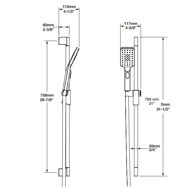 Набор для душа с ручным душем BARIL Petite B04 ARCH-00151940 - Вид №3