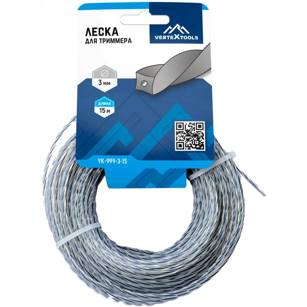 Леска для триммера VERTEXTOOLS 3 мм - профессиональная витая нить для кошения 89396467 STLM-1566600 - Вид №2