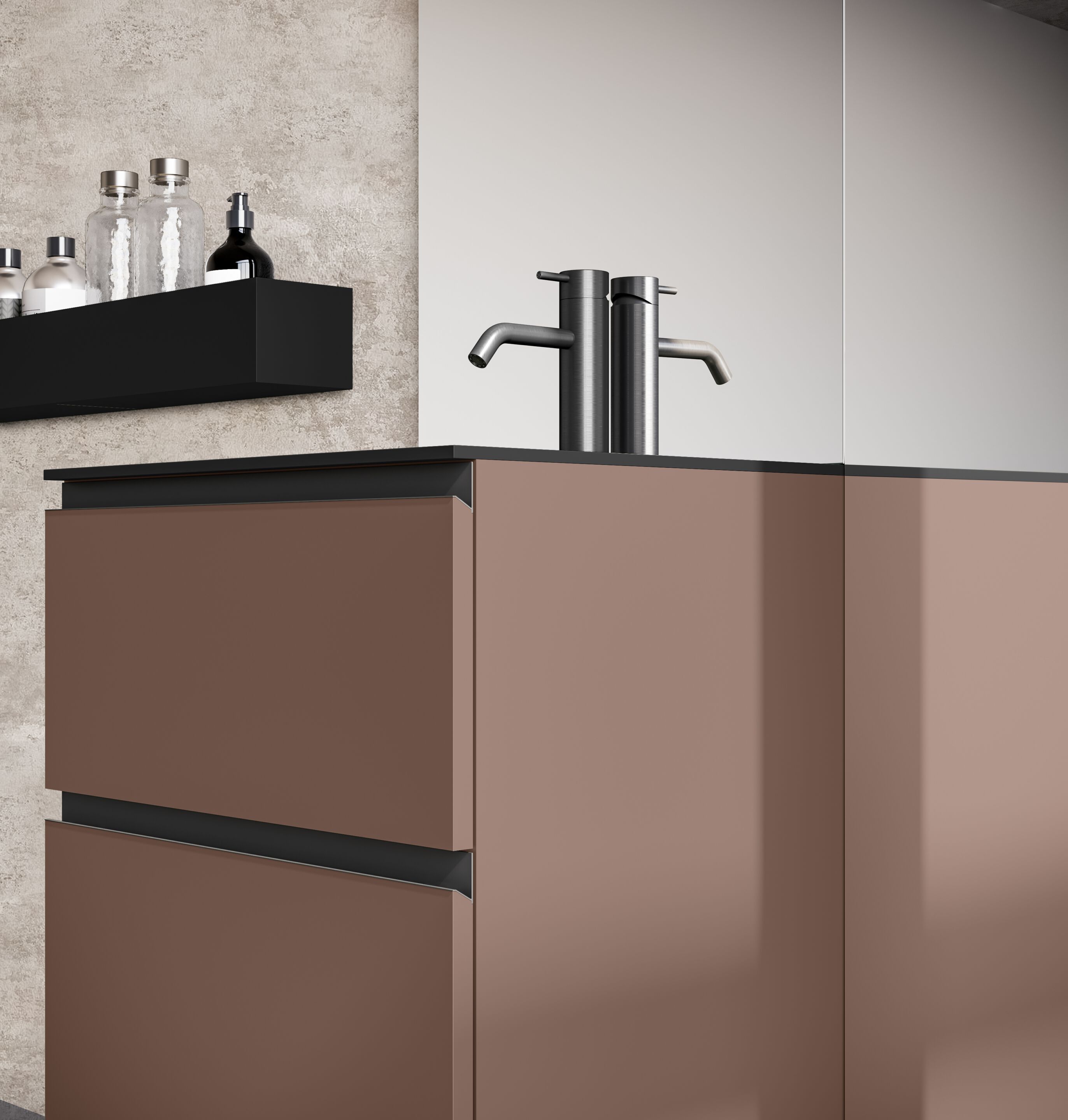 Шкаф для умывальника Fenix с зеркалом Birex Lapis ARCH-00081952 - Вид №3