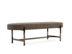 Мягкая скамейка из ткани