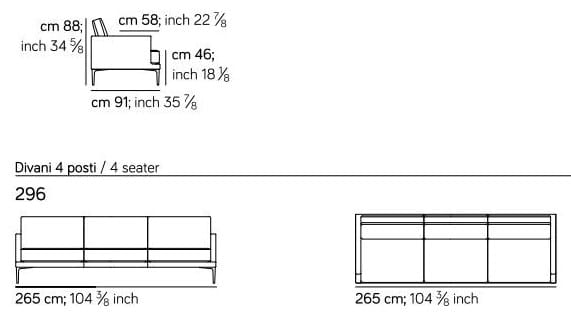 3-местный кожаный диван Amura знак ARCH-00091174 - Вид №2