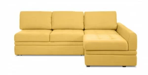 Угловой диван трехместный желтый "Бруно" PUSHE  00-3973675 Желтый