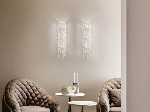 Настенный светильник с кристаллами