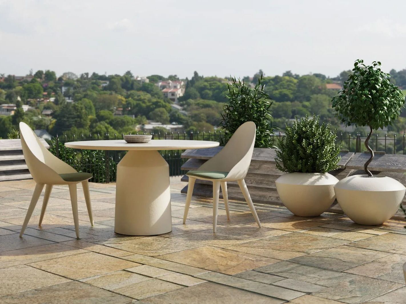 Круглый стол из стекловолокна GANSK SIANA ARCH-00024087 - Вид №2