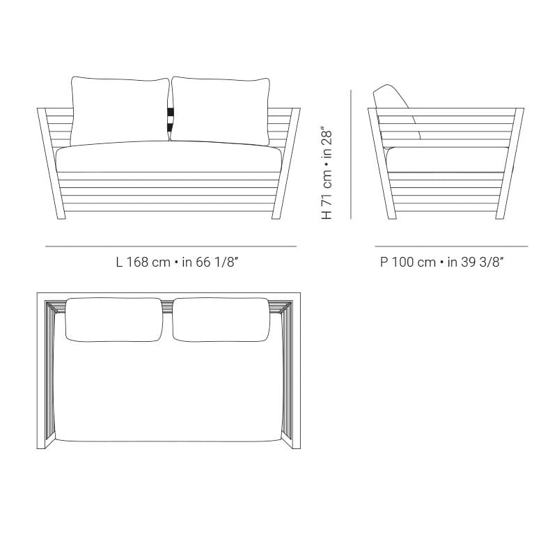 2-местный садовый диван Braid ARCH-00023216 - Вид №4