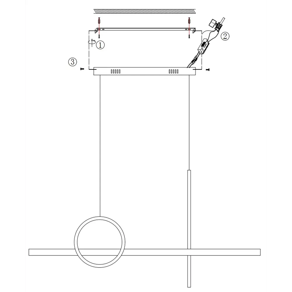 Подвесной светильник светодиодный Acrobatic FR6101PL-L80B цвет черный Freya STLM-2141673 - Вид №10