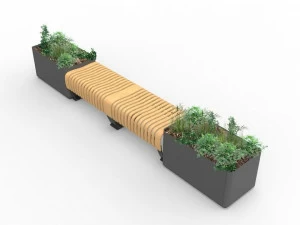 Green Furniture Concept Стальные сеялки с порошковым покрытием для общественных мест Radius