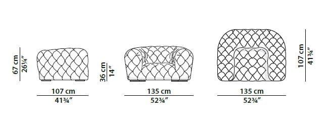 Капитонное кресло с подлокотниками Baxter Chester moon ARCH-00037269 - Вид №2
