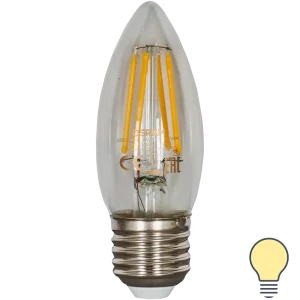 Лампа светодиодная Osram E27 220 В 5 Вт свеча прозрачная 660 лм тёплый белый свет