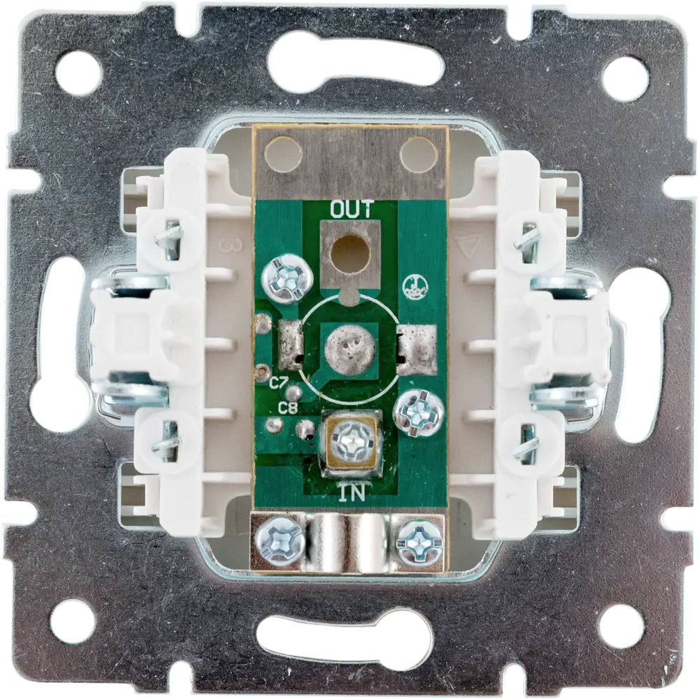 ТВ-розетка оконечная встраиваемая Lexman Виктория шлейфцвет белый STLM-2087611 - Вид №4