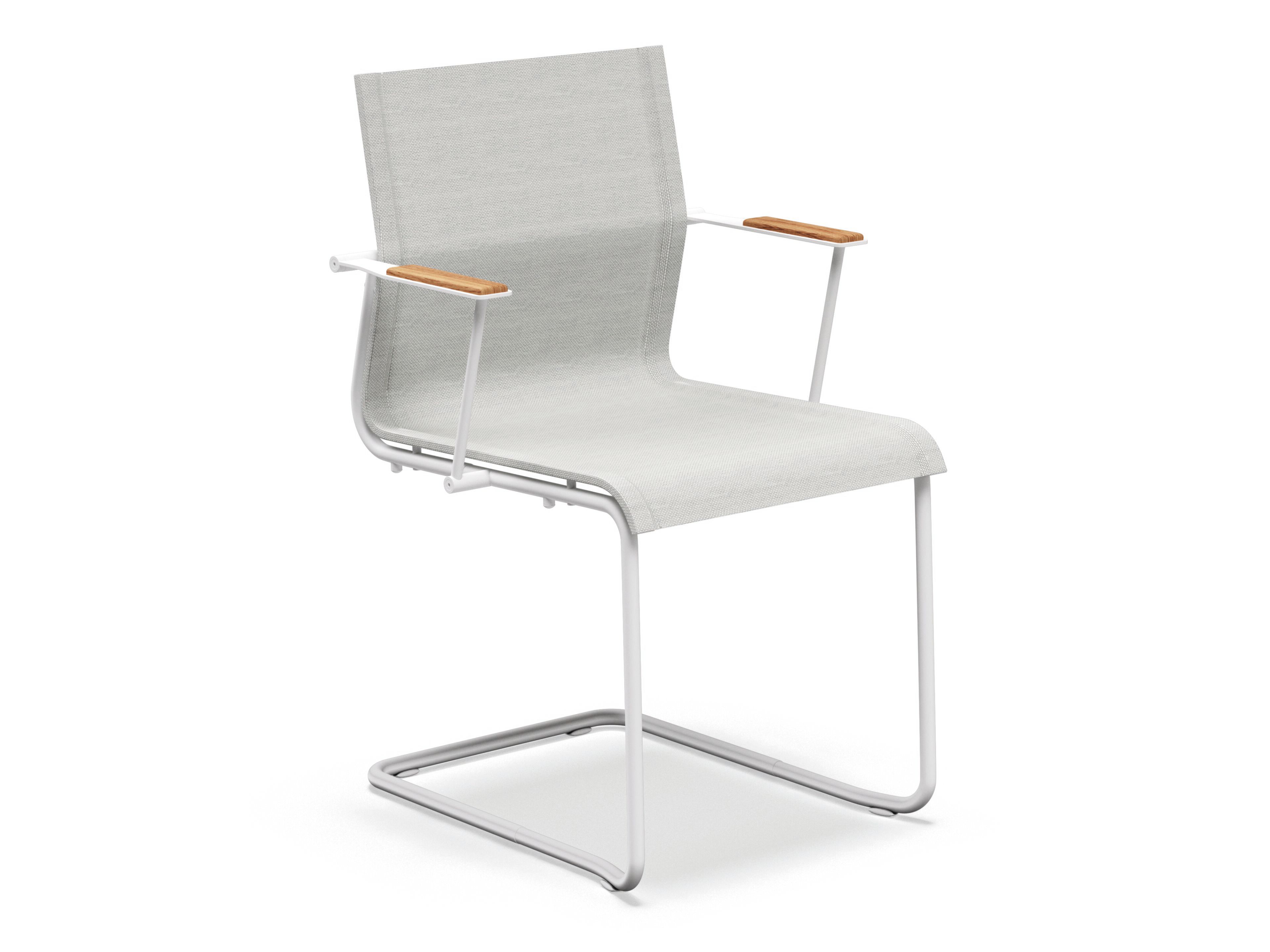 Тканевый консольный штабелируемый садовый стул с подлокотниками Gloster Sway ARCH-00011079 - Вид №1