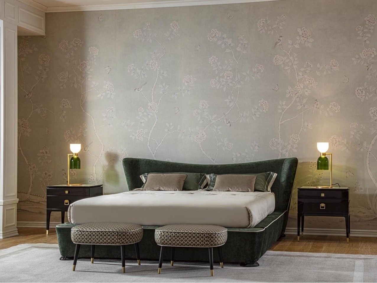 Стеклянная и латунная светодиодная настольная лампа с диммером Italamp Caterina ARCH-00095871 - Вид №3