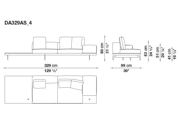 3-местный тканевый диван B&B Italia док ARCH-00033457 - Вид №175