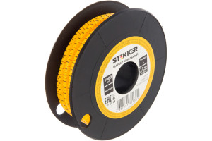 16240132 Кабель-маркер L для провода сеч.1,5мм, желтый, CBMR15-L 39094 STEKKER