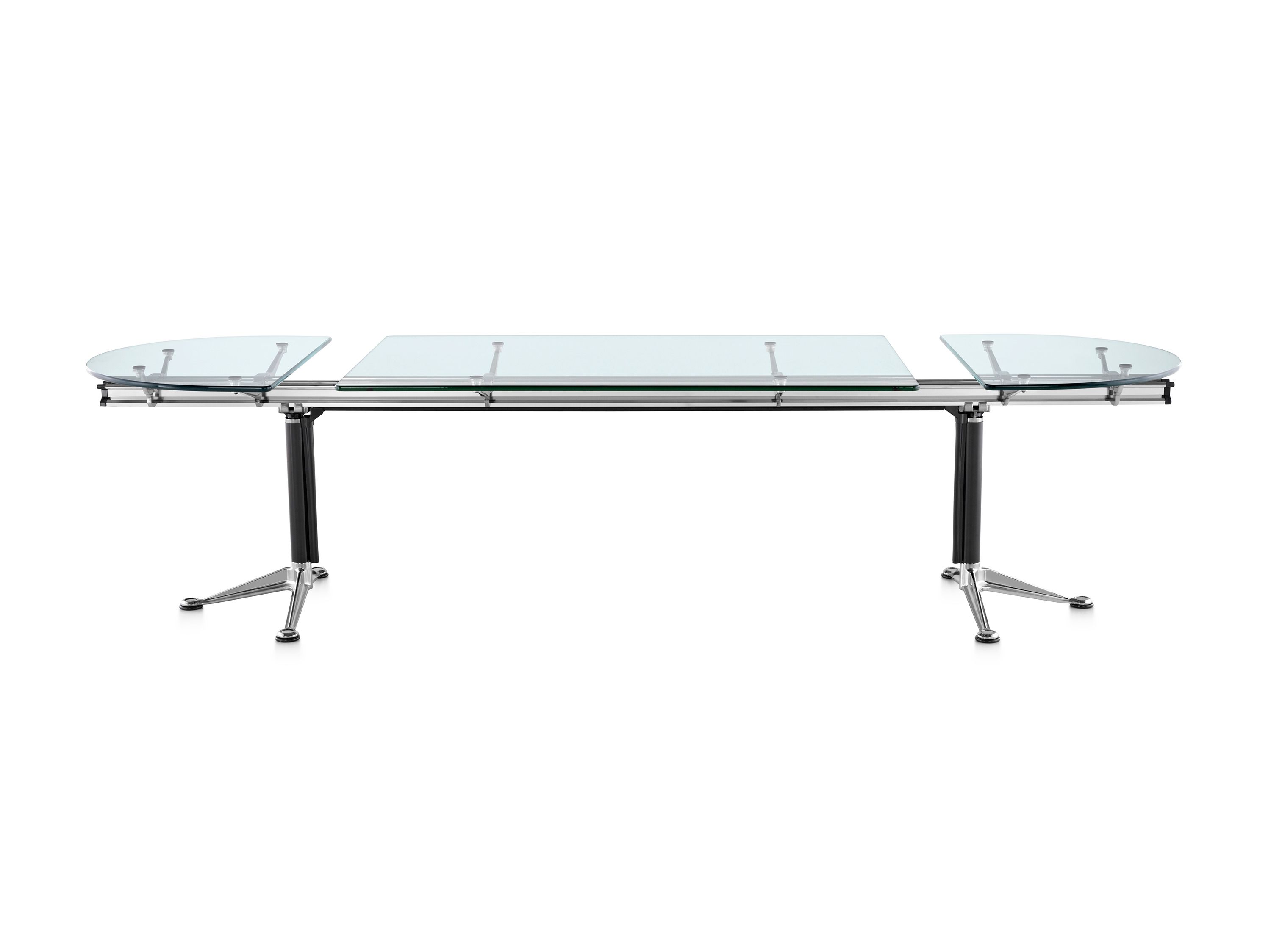 Алюминиевый и стеклянный овальный выдвижной стол для совещаний Herman Miller Burdick ARCH-00010269 - Вид №9