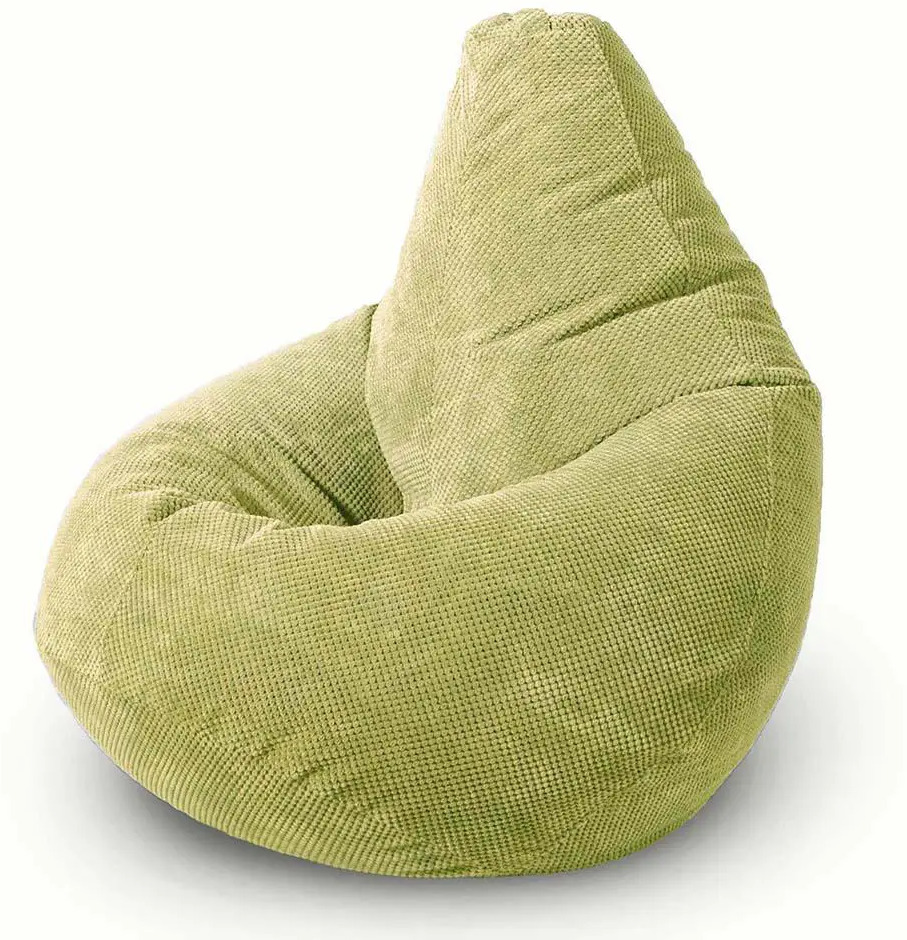 90662930 Мягкое кресло-мешок Mypuff b_505 XXXL Стандарт, большой велюр 3D, салатовый STLM-0328140