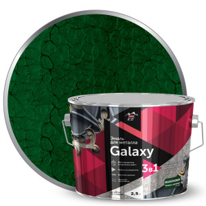 84871679 Эмаль по металлу Galaxy молотковая цвет темно-зеленый 2.5 л STLM-0056712 PARADE