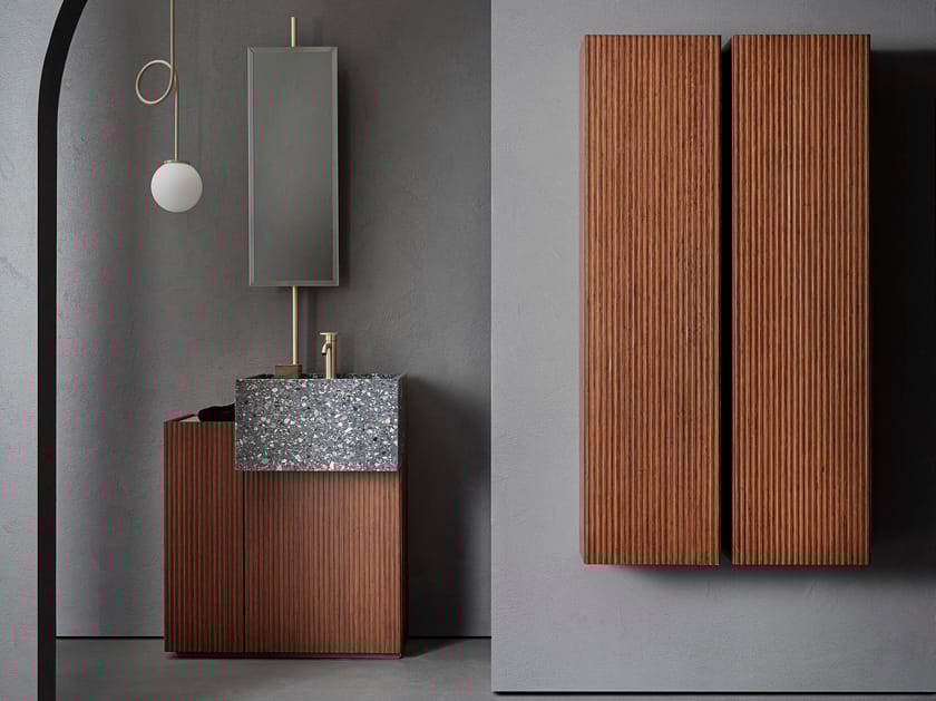 Состав ванной комнаты с раковиной, лампой и колонной Pirovano Пилар ARCH-00124821