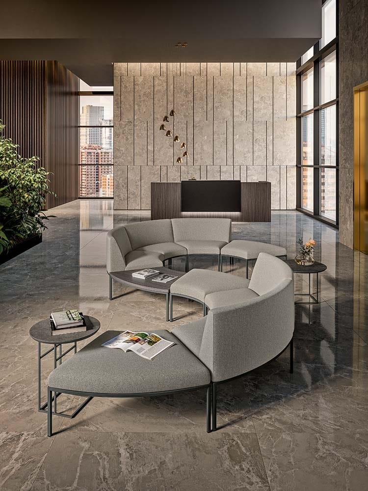 Изогнутый диван из ткани Quadrifoglio Group Design Living ARCH-00130279 - Вид №6