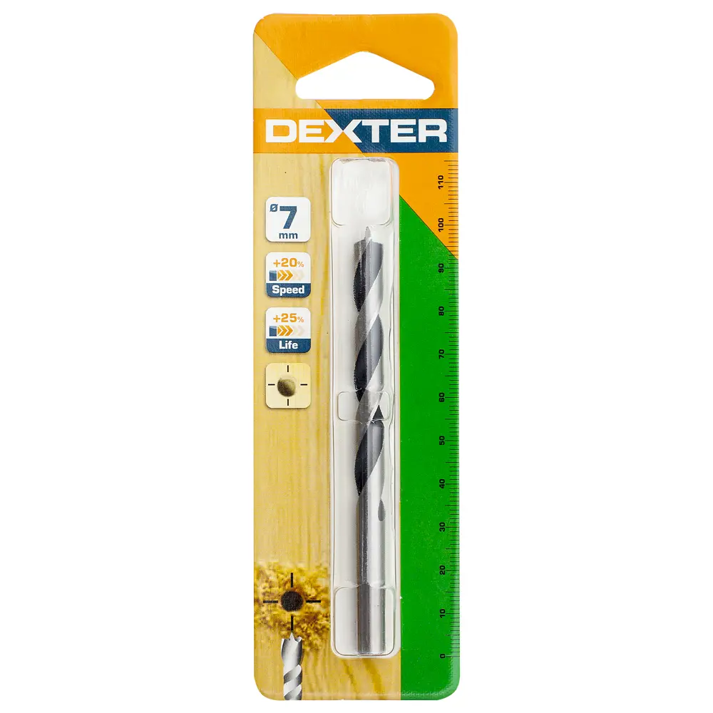 Сверло по дереву спиральное 7x100 мм Dexter SM325 STLM-2173532 - Вид №3