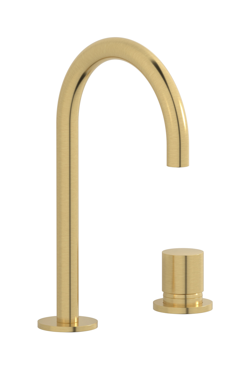 Смеситель для раковины на 2 отверстия WE ARE IB rr394os Brushed Gold Brera