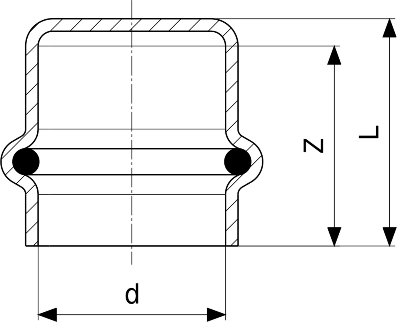 452 872 Модель 2356 Трубопроводные системы  Sanpress Inox  Декоративные заглушки, заглушки Santreyd  - Вид №3