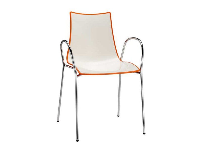 Стальной штабелируемый стул с подлокотниками S-CAB Zebra ARCH-00060065