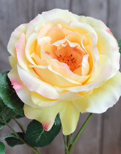 3369 330 a2 Шелковая роза, 1 цветок, 1 бутон, 43 см, желтая H-andreas