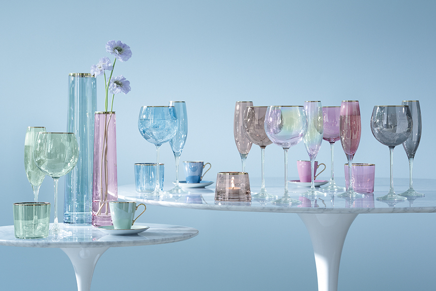 Ваза стеклянная перламутровая 16 см Sorbet LSA INTERNATIONAL - 253427 Прозрачный  - Вид №2