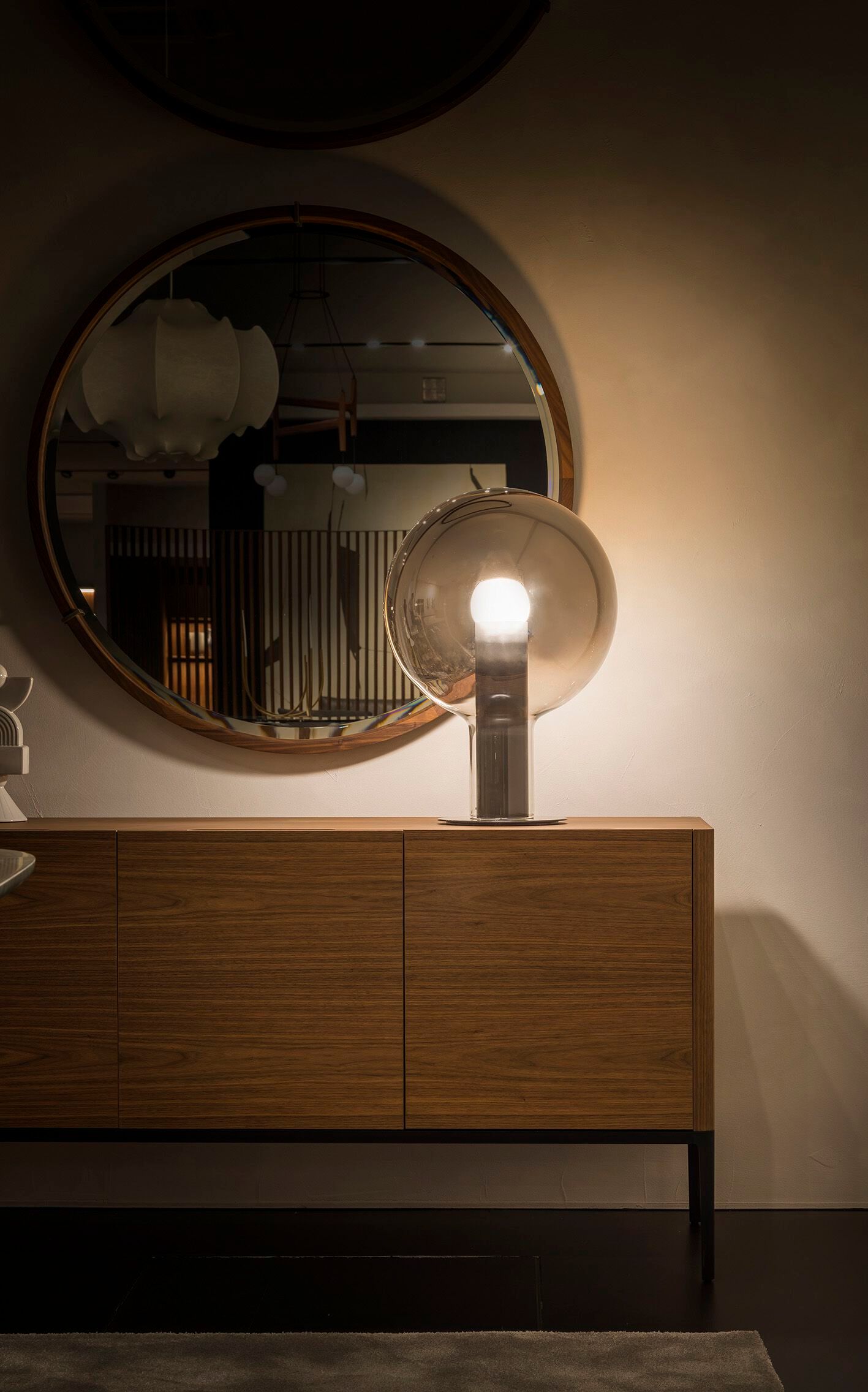 Зеркальная стальная стеклянная настольная лампа Album SOFFIONE ARCH-00120799 - Вид №2