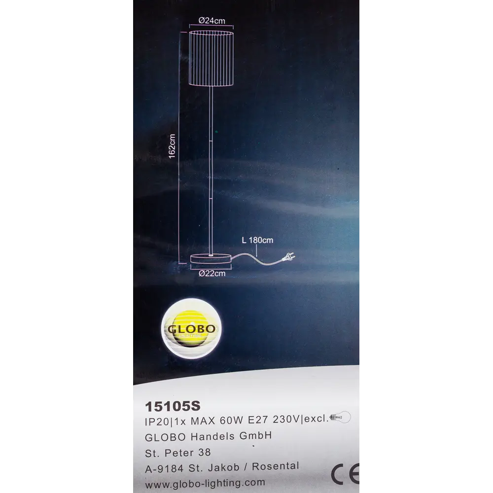 Торшер «Globo» 1xE27x60 Вт, цвет никель STLM-2131929 - Вид №7