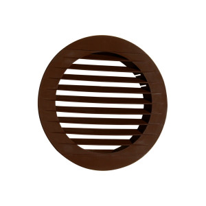 Решётка вентиляционная KRO D125 мм пластик цвет коричневый DOSPEL