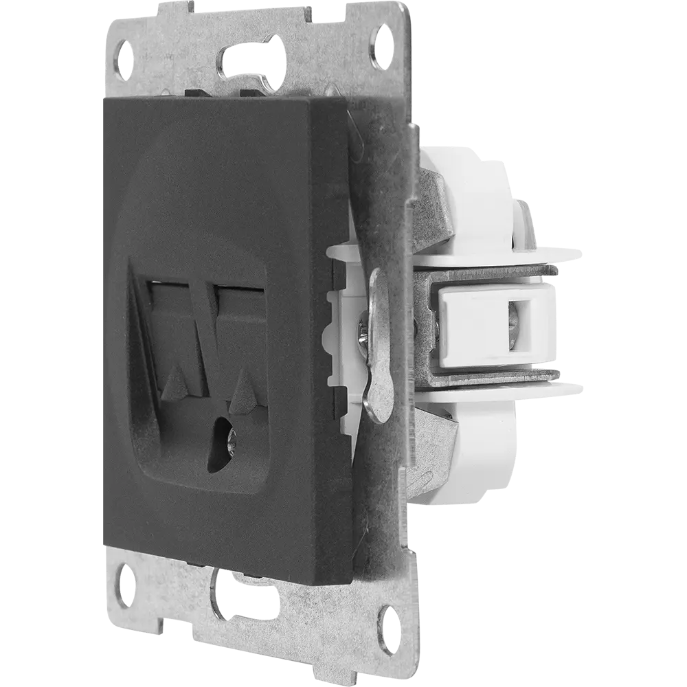 GUSI Electric — Двойная компьютерная розетка RJ45 в цвете графит 83864452 Ugra STLM-0045230 - Вид №4