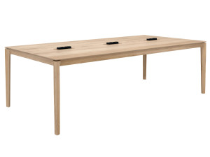 Прямоугольный стол для совещаний из дуба с электрической розеткой