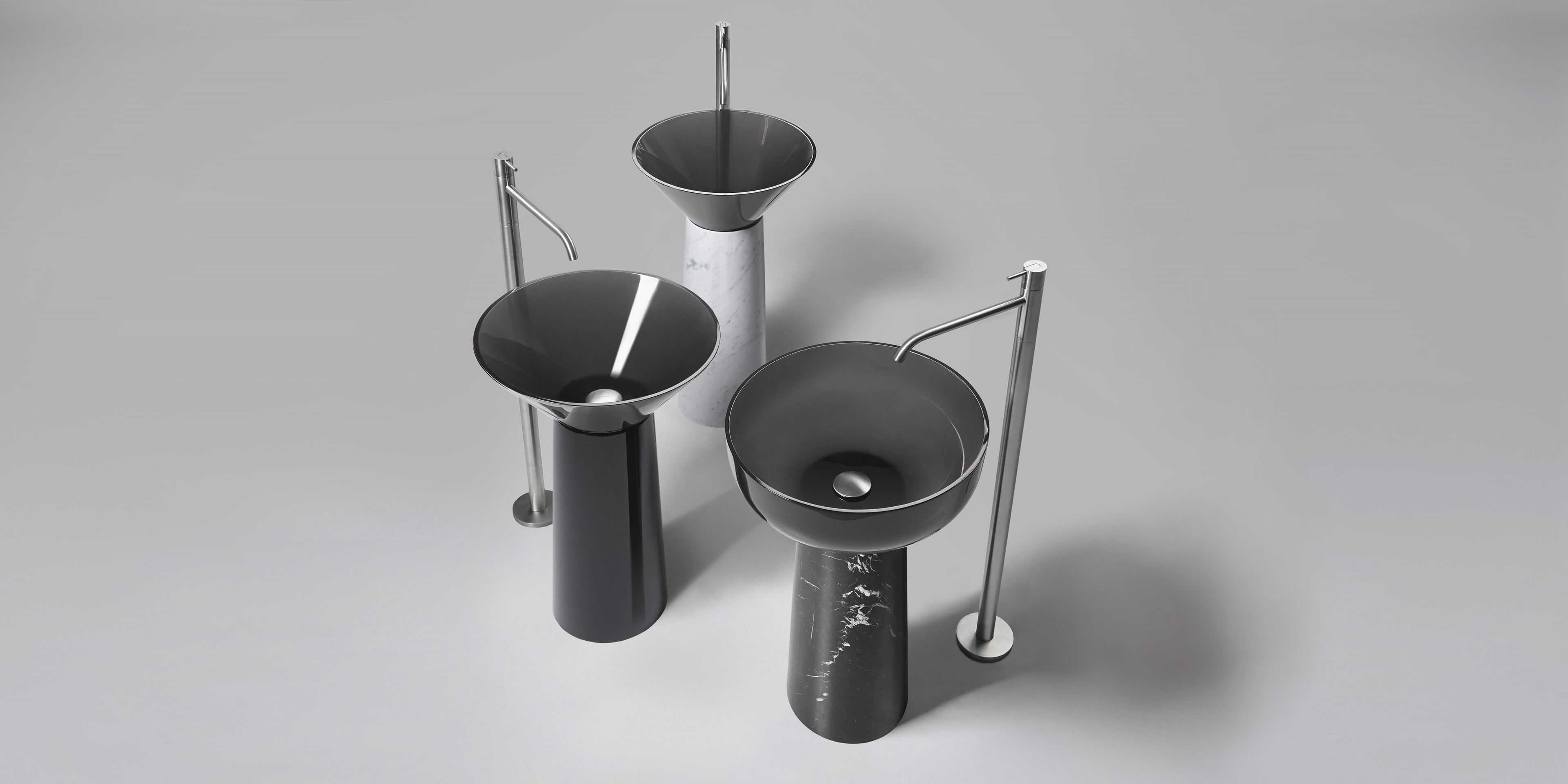 Каррарский мрамор отдельно стоящий круглый умывальник Antoniolupi ALBUME11 + ALBUME21 ARCH-00060600 - Вид №10