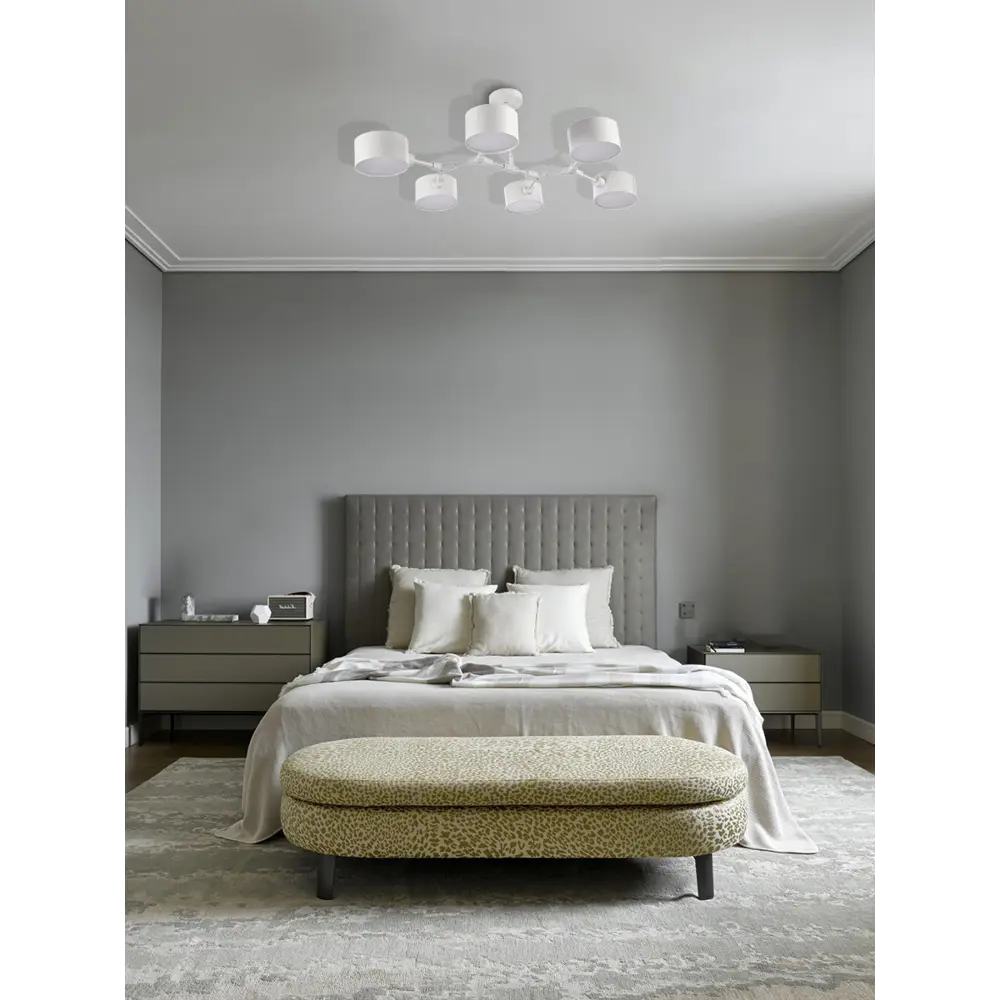 Люстра на штанге Lamplandia Bekker White L1314, 6 ламп, 20 м², цвет белый STLM-2074290 - Вид №10