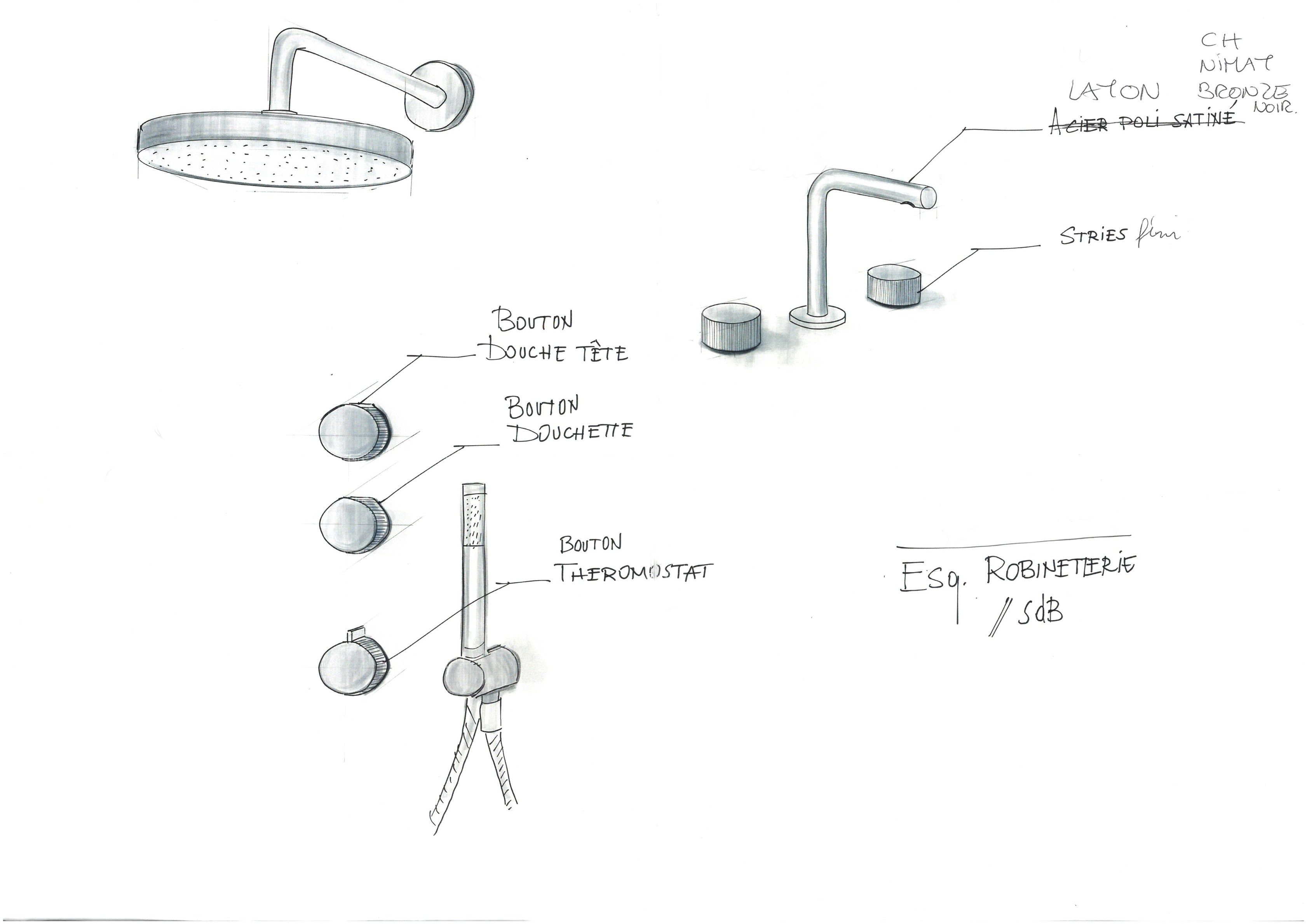 Термостатический набор для душа с 3 отверстиями RUBINETTERIE STELLA ARCH-00123065 - Вид №2