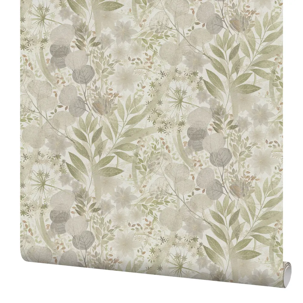 Флизелиновые обои Erismann SG с растительным рисунком, зеленые 1.06 м 89440385 STLM-1584699