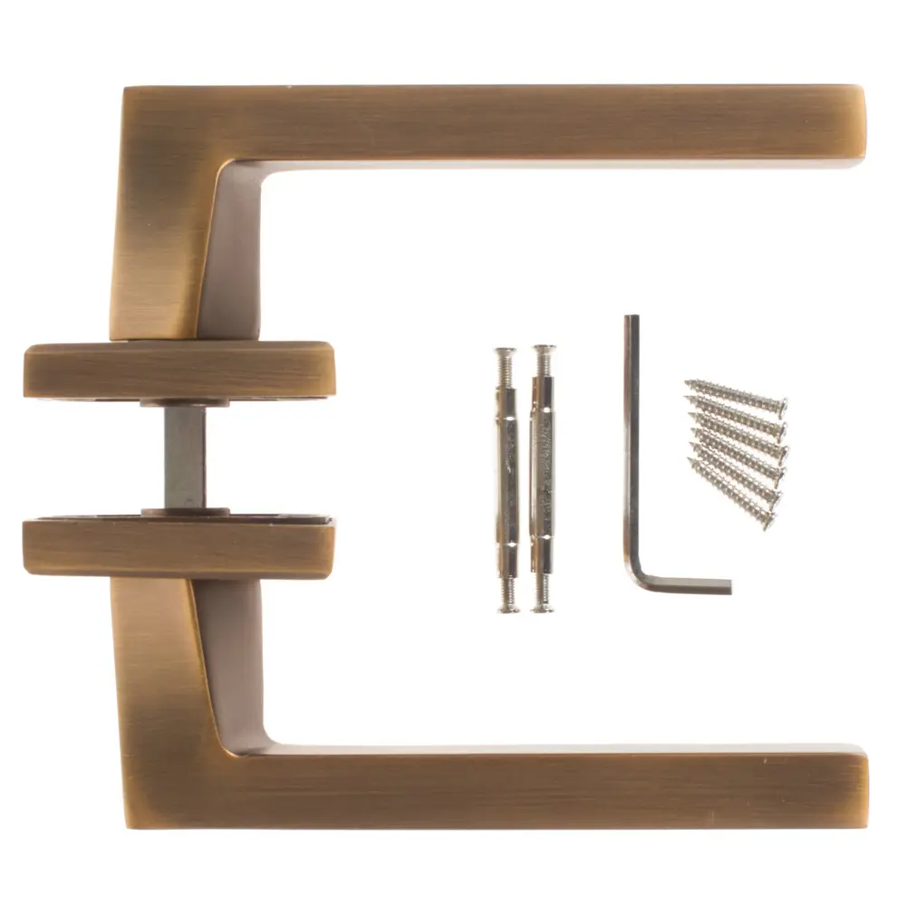 Ручки дверные на розетке EDS-Q306, цвет кофе EDSON STLM-2064383 - Вид №3