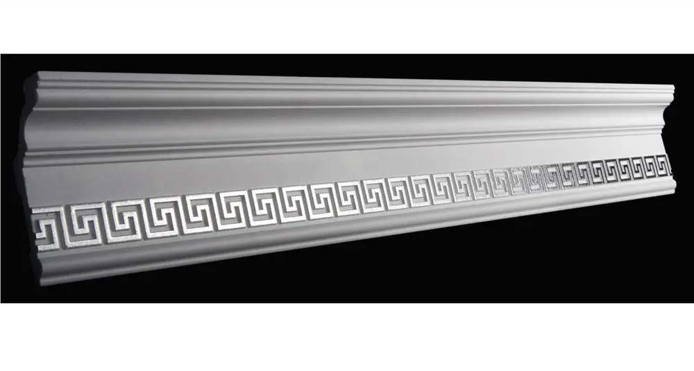 90537455 Потолочный плинтус Glanzepol GP 24 Silver 2000x53x140мм подходит для натяжного потолка и скрытой подсветки STLM-0837468