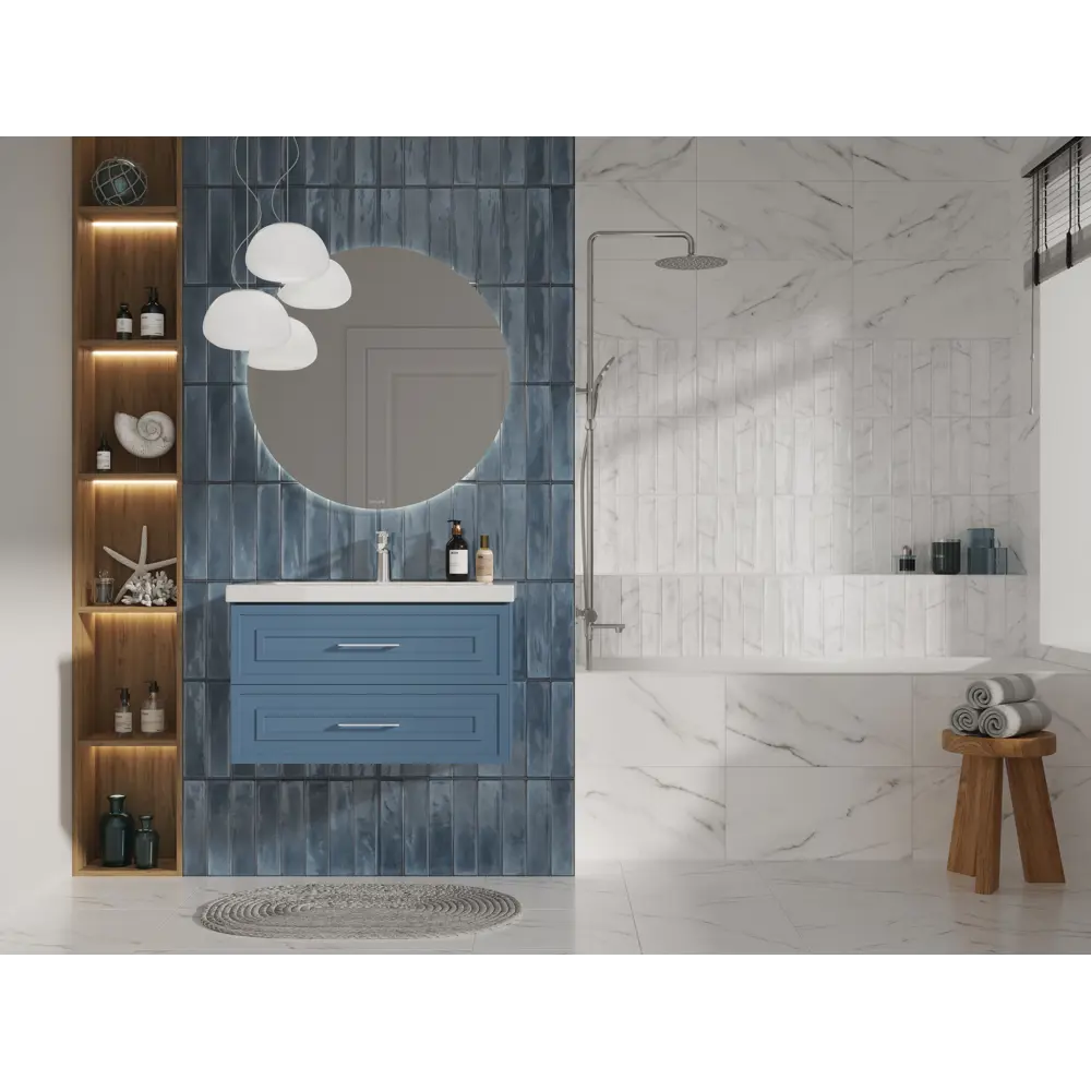 Настенная плитка KREAFORTA Cascada 29.8x59.8 1.425м цвет синий STLM-2059310 - Вид №10