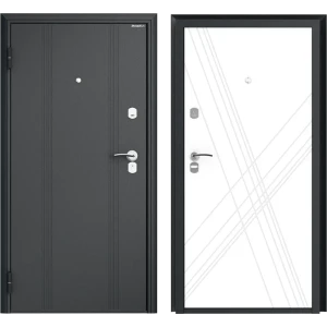 Дверь входная металлическая Оптим 88x205 см левая цвет белая графика